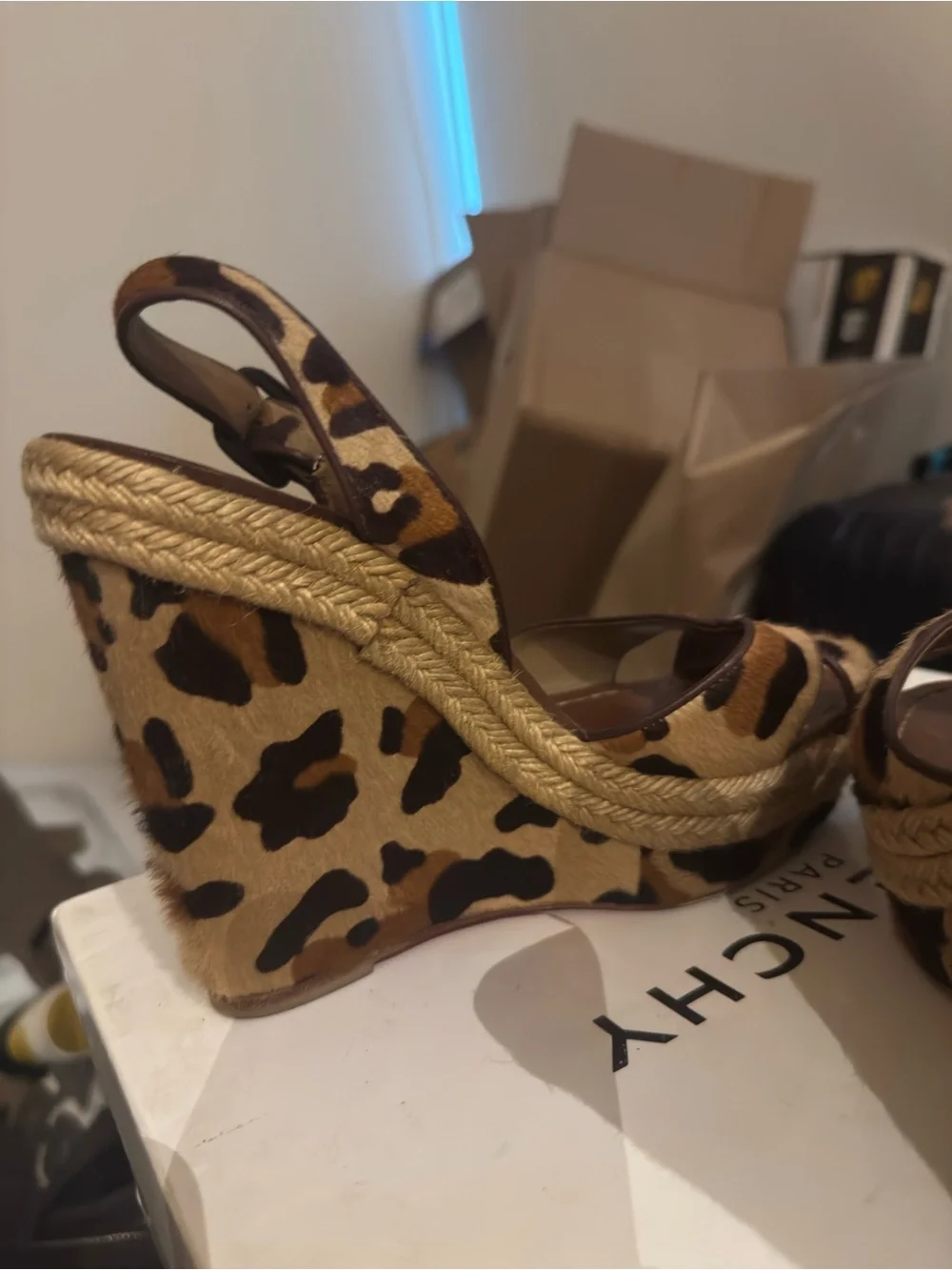 Christian Louboutin leopard calf